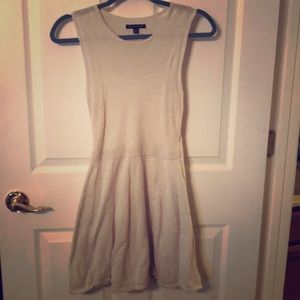 American Eagle Dress- cream and metallic